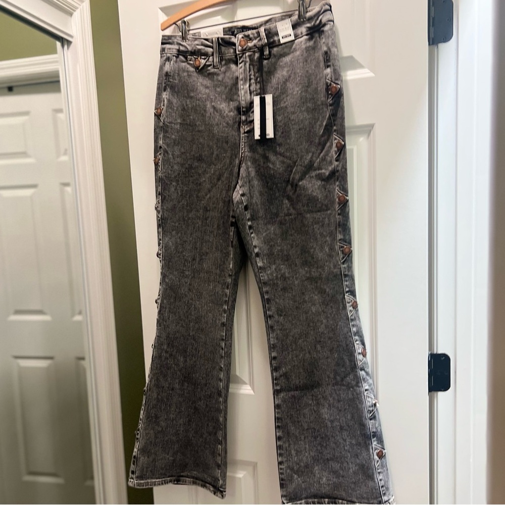 NWT Judy Blue High Waist Western Side Seam & Coin Pocket Bootcut Denim Jeans - Picture 14 of 16